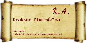 Krakker Almiréna névjegykártya